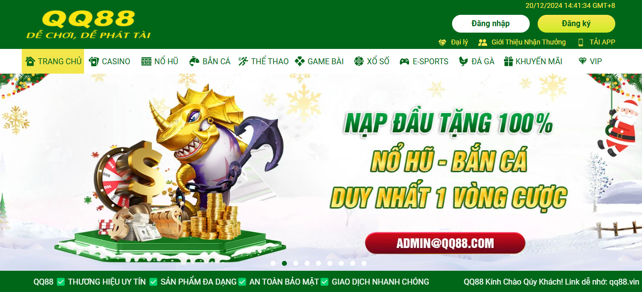 QQ88 | NHÀ CÁI TRỰC TUYẾN TOP 1 CHẤU Á | ĐĂNG KÝ +58K 2 Trang chủ chính thức QQ88
